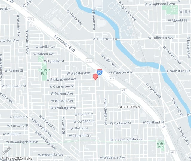 Location Map: 2138 N Damen Ave Chicago, Illinois 60647