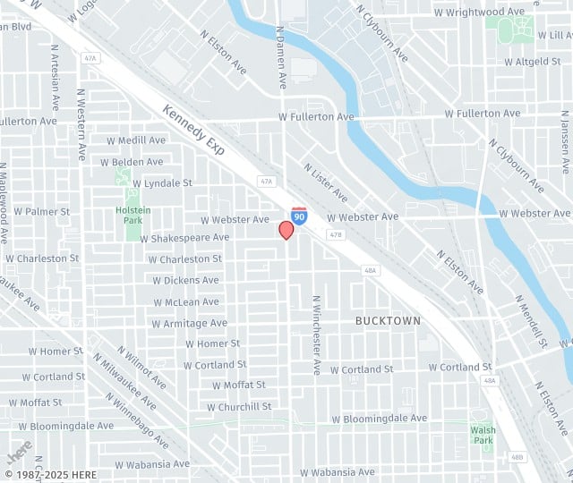Location Map: 2138 N Damen Ave Chicago, Illinois 60647