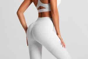 A cropped shot of a woman’s lower body after a non-surgical BBL