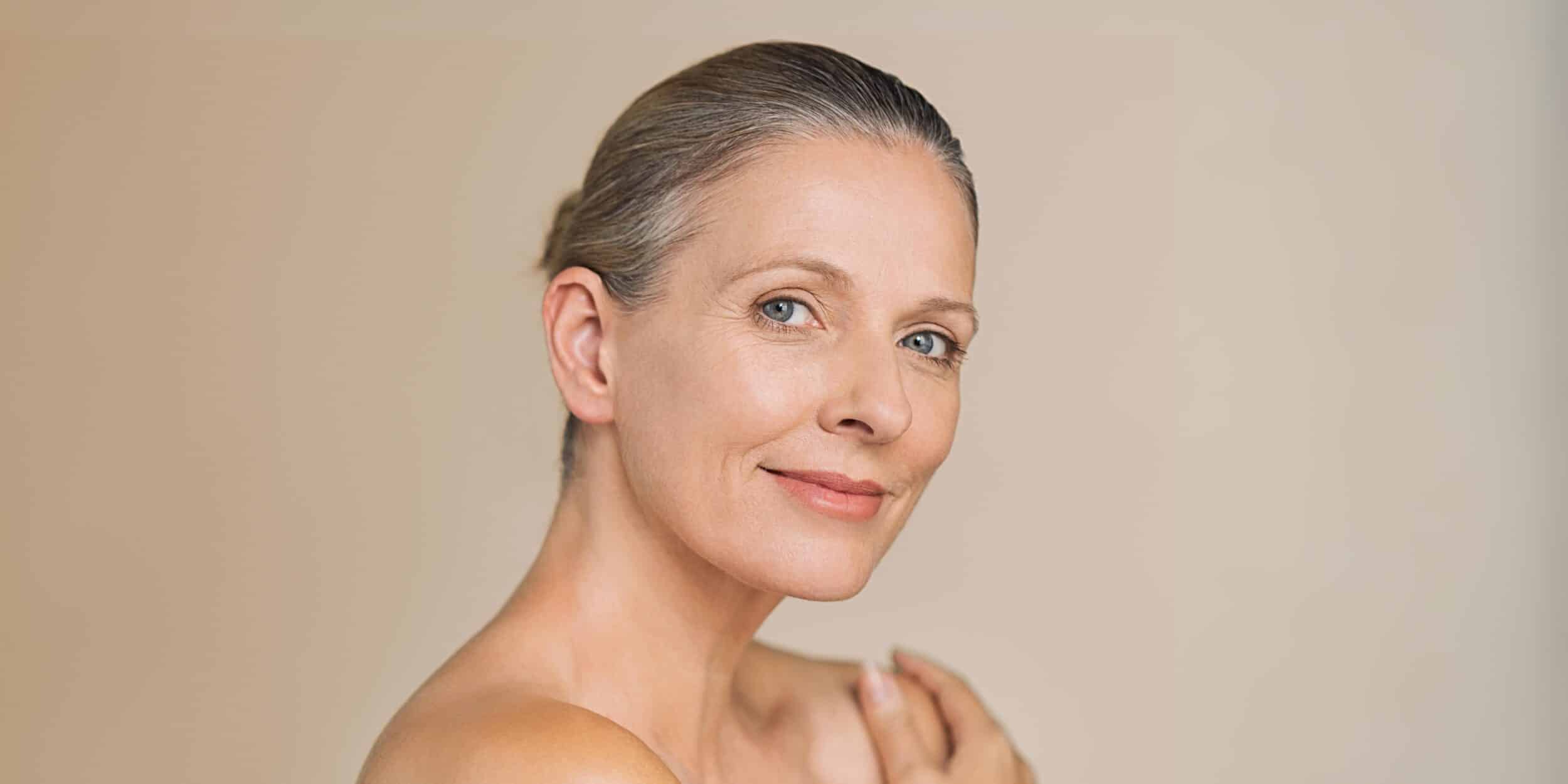 Portrait of a woman with smooth skin, related to Belotero dermal filler.