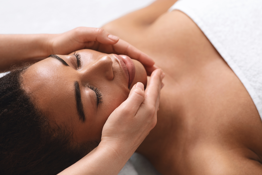 Facial treatment at Old Town Med Spa.