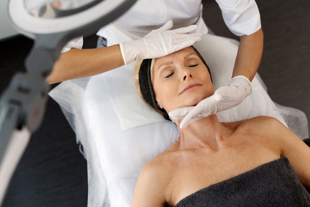 Glo2Facial treatment at Old Town Med Spa directed by Dr. Nael and Dr. Shazel Gharbi.